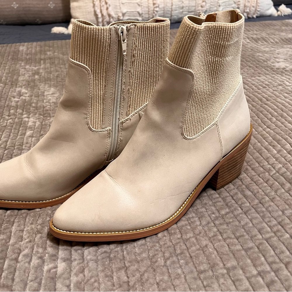 Boots Cream Ankle Booties